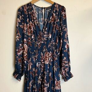 DRESS FORUM Paisley Smocked Waist Tiered Dress Size‎ S